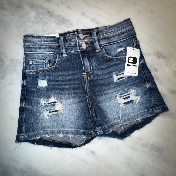 Buckle Kancan Signature Girls Denim Mid Rise Shorts Size 12 - Picture 1 of 5